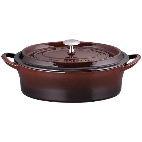 イシガキ産業 ボンボネール ココットオーバル IH対応 両手鍋 26cm 3645 ブラウン