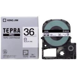 キングジム(KING JIM) テプラPRO 白ラベル 白 黒文字 36mm SS36K