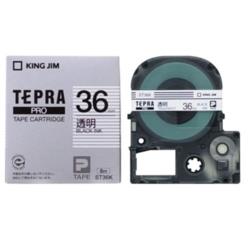 キングジム(KING JIM) テプラPRO 透明ラベル 透明 黒文字 36mm ST36K