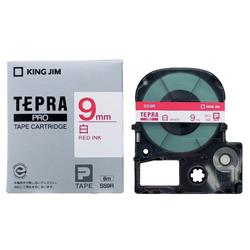 キングジム(KING JIM) テプラPRO 白ラベル 白 赤文字 9mm SS9R