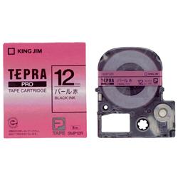 キングジム(KING JIM) テプラPRO カラーラベル パール 赤 黒文字 12mm SMP12R