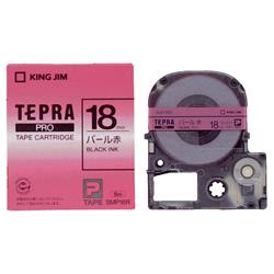 キングジム(KING JIM) テプラPRO カラーラベル パール 赤 黒文字 18mm SMP18R