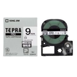 キングジム(KING JIM) テプラPRO 強粘着ラベル 白 黒文字 9mm SS9KW