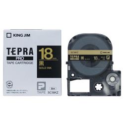 キングジム(KING JIM) テプラPRO カラーラベル パステル 黒 金文字 18mm SC18KZ