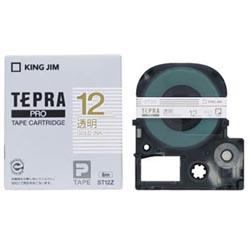 キングジム(KING JIM) テプラPRO 透明ラベル 透明 金文字 12mm ST12Z