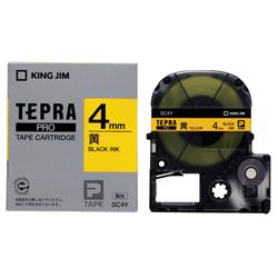 キングジム(KING JIM) テプラPRO カラーラベル パステル 黄 黒文字 4mm SC4Y