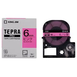 キングジム(KING JIM) テプラPRO カラーラベル パステル ピンク 黒文字 6mm SC6P