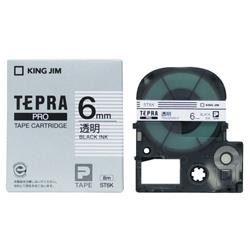 キングジム(KING JIM) テプラPRO 透明ラベル 透明 黒文字 6mm ST6K