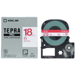 キングジム(KING JIM) テプラPRO 白ラベル 白 赤文字 18mm SS18R