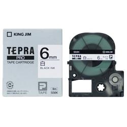 キングジム(KING JIM) テプラPRO 白ラベル 白 黒文字 6mm SS6K
