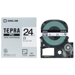 キングジム(KING JIM) テプラPRO 白ラベル 白 黒文字 24mm SS24K