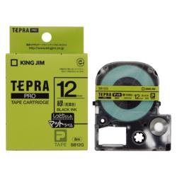 キングジム(KING JIM) テプラPRO マットラベル 若草色 黒文字 12mm SB12G