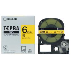 キングジム(KING JIM) テプラPRO カラーラベル パステル 黄 黒文字 6mm SC6Y