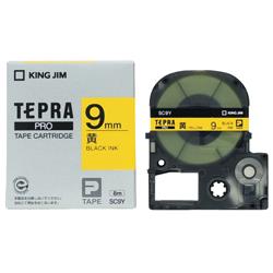 キングジム(KING JIM) テプラPRO カラーラベル パステル 黄 黒文字 9mm SC9Y