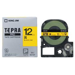 キングジム(KING JIM) テプラPRO カラーラベル パステル 黄 黒文字 12mm SC12Y