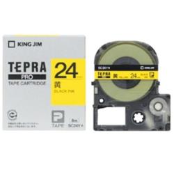 キングジム(KING JIM) テプラPRO カラーラベル パステル 黄 黒文字 24mm SC24Y