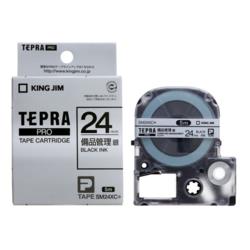 キングジム(KING JIM) テプラPRO 備品管理ラベル 銀 黒文字 24mm SM24XC