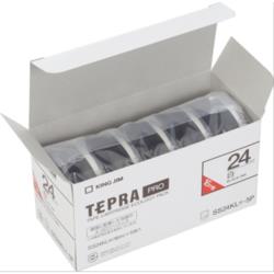 キングジム(KING JIM) テプラPRO 5個入 白ラベル 白 ロングタイプ 黒文字 24mm SS24KL-5P