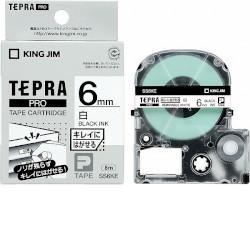 キングジム(KING JIM) テプラPRO キレイにはがせるラベル 白 黒文字 6mm SS6KE