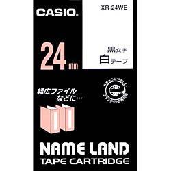 CASIO(カシオ) XR-24WE ネームランド スタンダードテープ 白/黒文字 24mm