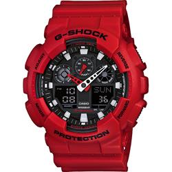 CASIO(カシオ) GA-100B-4AJF G-SHOCK ジーショック 国内正規品 ブラック×レッド メンズ 腕時計