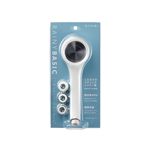 三栄 NS310-80XA-WA2 ホワイト シャワーヘッド レイニーベーシック RAINY BASIC