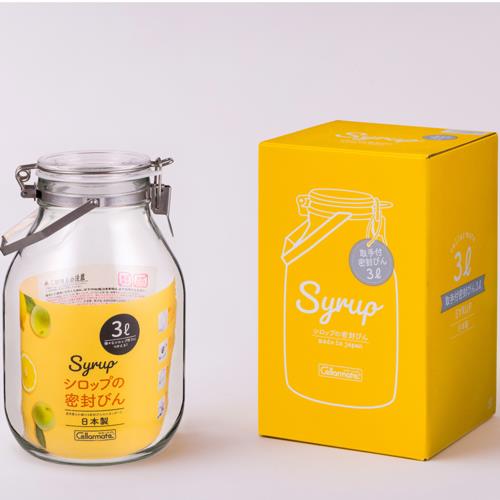 星硝 セラーメイト 取手付密封びん 3L 星硝 日本製 梅酒瓶 果実酒瓶 調味料入れ 梅びん 梅瓶 保存瓶 ガラス 保存容器