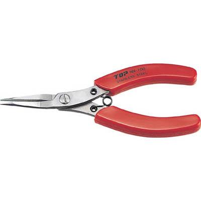 トップ工業 NN-100N ニードルノーズプライヤ ステンレス製 ギザ付 100mm