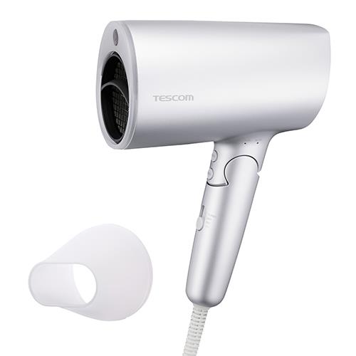 テスコム(TESCOM) TD713A-S シルバー ドライヤー 大風量 速乾 温度センサー 熱ダメージ配慮 マイナスイオン 1300W 折りたたみ クールショット