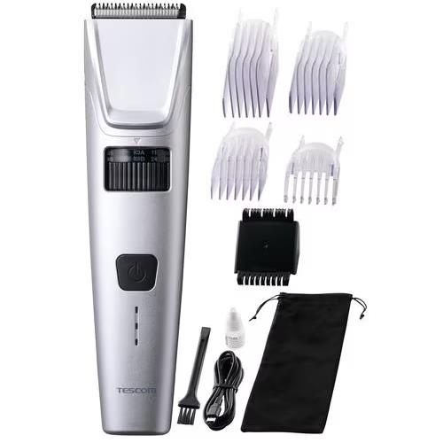 テスコム(TESCOM) TT590B-S シルバー ヘアカッター バリカン 防水設計 充電式 交流式