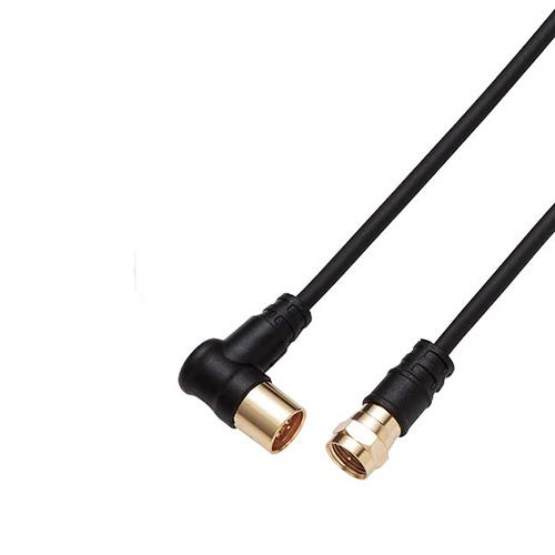 DXアンテナ 2JW1FLSB B DXアンテナ テレビ接続ケーブル 1m ブラック