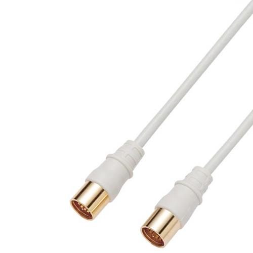 DXアンテナ 2JW5SSS B DXアンテナ アンテナケーブル ストレート-ストレート 5m ホワイト