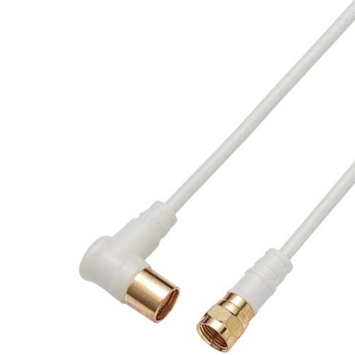 DXアンテナ 2JW5FLS B DXアンテナ アンテナケーブル F形-L形 5m ホワイト