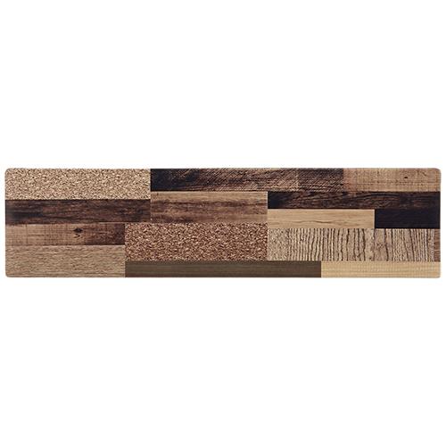 ベストコ ND-9862 ミックスウッド ダーク キッチンマット 45×180cm さらっと拭ける ぷにぷに触感