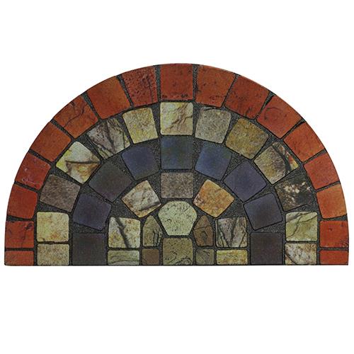 ベストコ ND-468 セミサークルステンドタイル 玄関マット 38.5×65cm