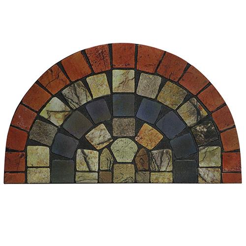 ベストコ ND-472 セミサークルステンドタイル 玄関マット 45×75cm