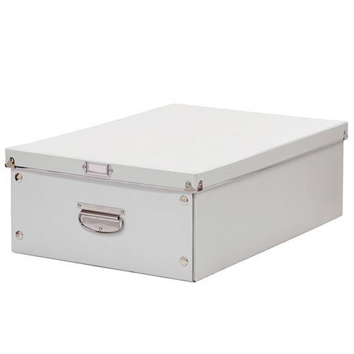 ベストコ ND-9037 ホワイト ふた付き クロゼット収納ボックス L パピーア