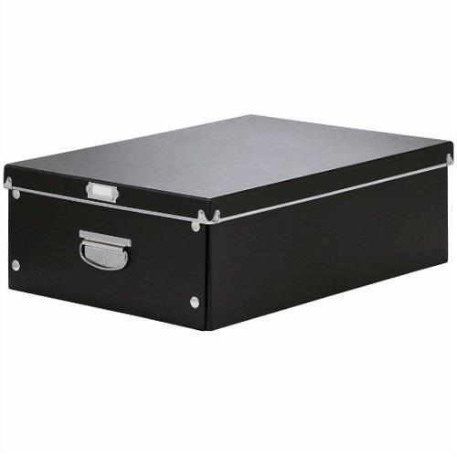 ベストコ ND-9047 ブラック ふた付き クロゼット収納ボックス L パピーア