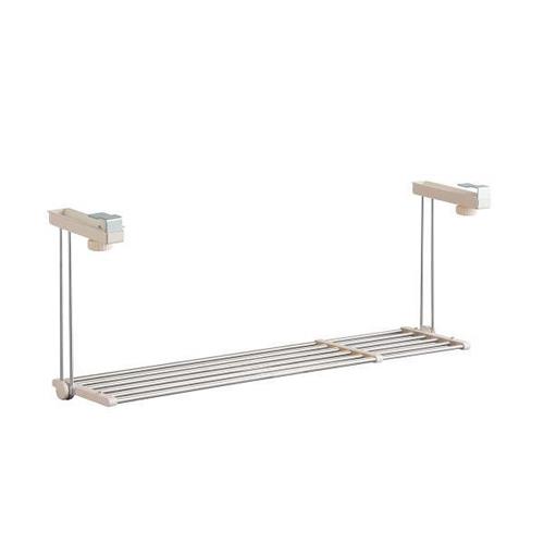 ベストコ NY-1005 ワームグレー ステンレス 吊り戸棚下キッチンラック 1段 伸縮棚