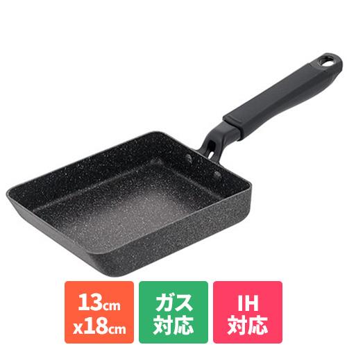 ベストコ NM-356 ダークグレー 玉子焼き器 13×18cm IH ガス火対応 ライトセンス マーブル