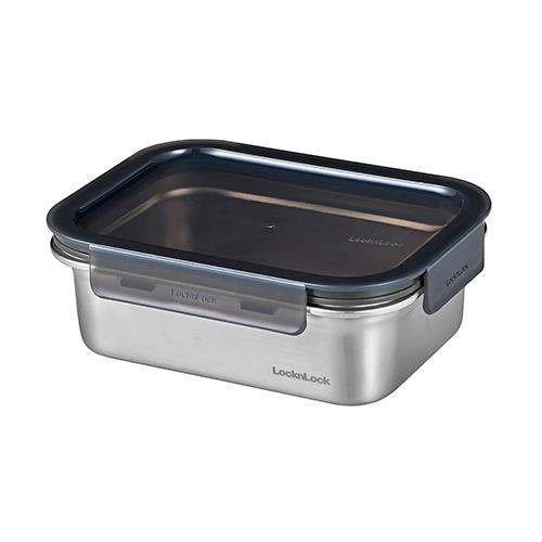 ベストコ LST515 シルバー ステンレス 保存容器 電子レンジオーブン 食洗機 対応 1.2L 長方形 ロック&ロック