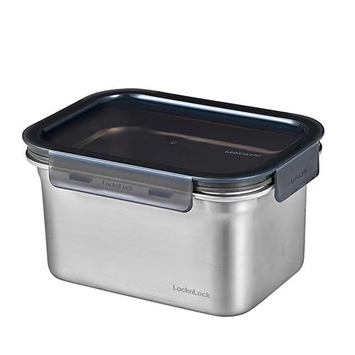 ベストコ LST516 シルバー ステンレス 保存容器 電子レンジオーブン 食洗機 対応 2.0L 長方形 ロック&ロック