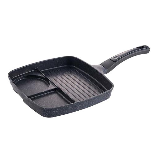 ベストコ ND-651 ブラック LIV PLUS 仕切りフライパン 26cm IH ガス火対応 早わざ