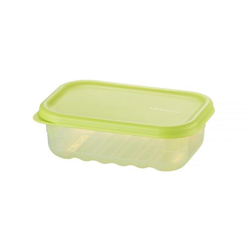 ベストコ HLE5100NCR グリーン 保存容器 330ml 長方形 ロック&ロック キープフレッシュ 食洗機 電子レンジ対応