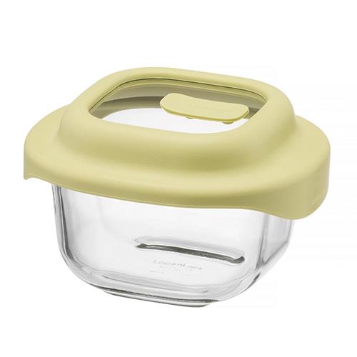 ベストコ LNG481 イエロー ロック&ロック ユニクッカー ガラス 保存容器 500ml