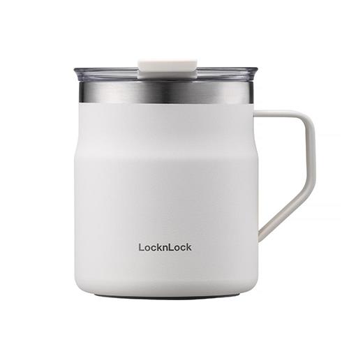 ベストコ LHC4218NWHT ホワイト ロック&ロック メトロ マグカップ ふた付き 保温 保冷 ステンレス 355ml