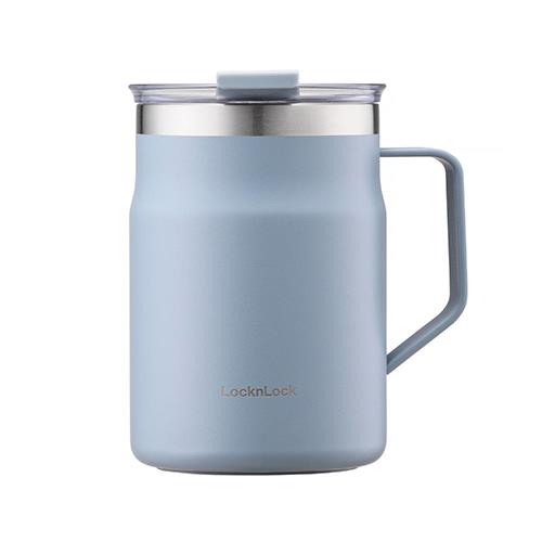 ベストコ LHC4219SBLU ブルー ロック&ロック メトロ マグカップ ふた付き 保温 保冷 ステンレス 475ml