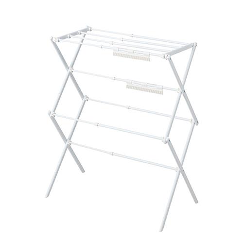 ベストコ NY-323 ホワイト LIV PLUS Quick Lock 物干しスタンド 平干し 伸縮 折り畳み 室内干し コンパクト S