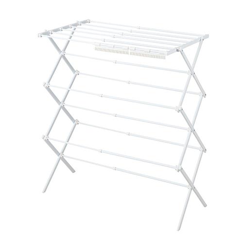 ベストコ NY-324 ホワイト LIV PLUS Quick Lock 物干しスタンド 平干し 伸縮 折り畳み 室内干し コンパクト M