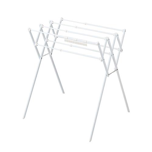 ベストコ NY-325 ホワイト LIV PLUS Quick Lock 物干しスタンド タオル掛け 伸縮 折り畳み 室内干し コンパクト